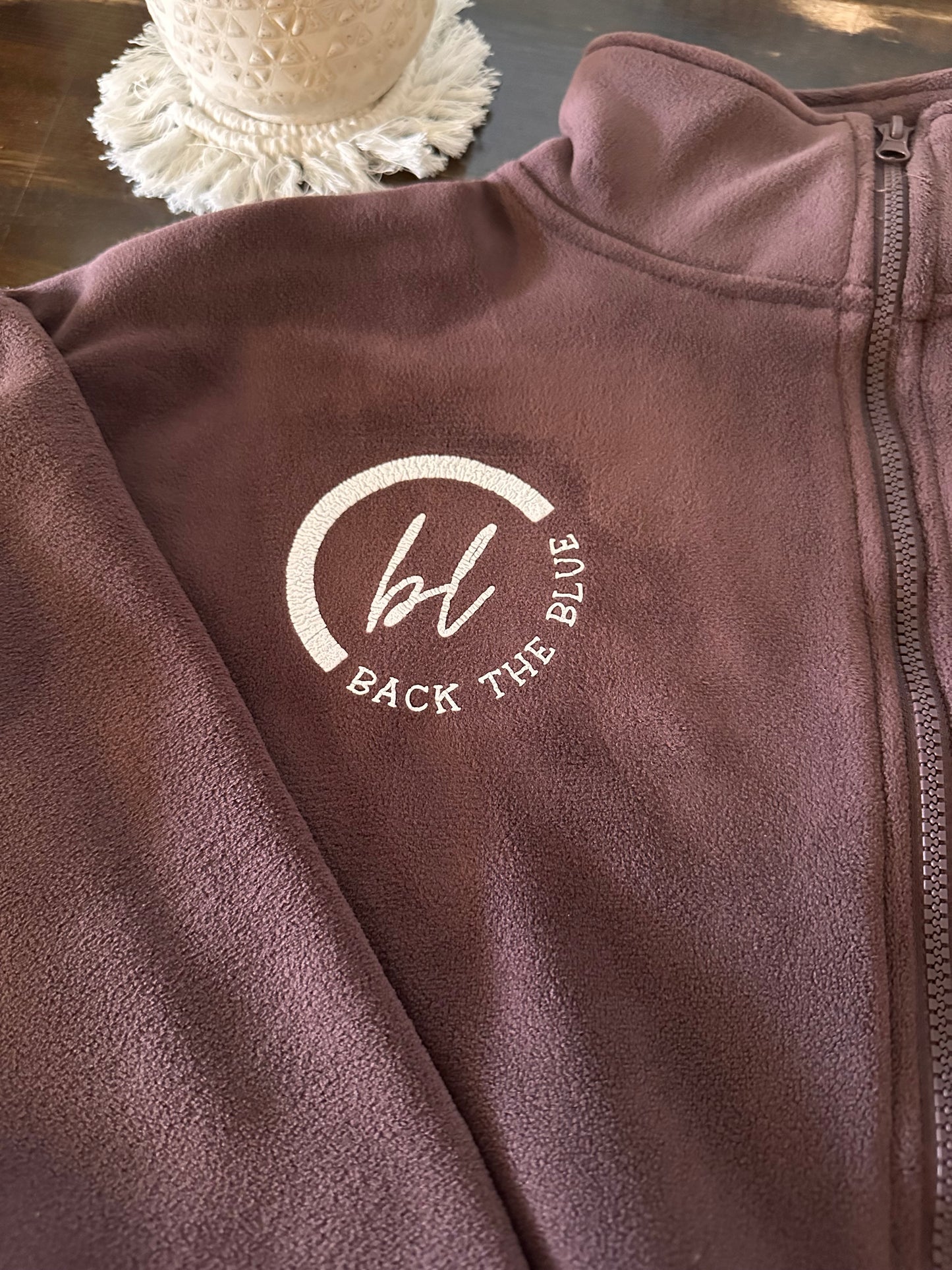 Back the Blue fleece jacket
