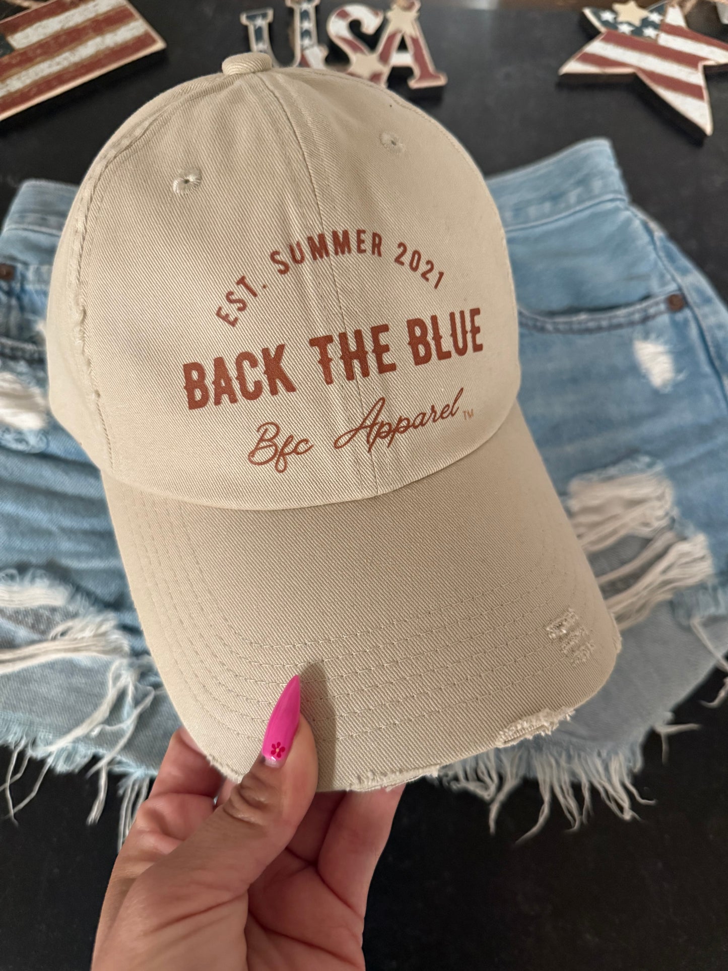 Back the Blue adjustable hat