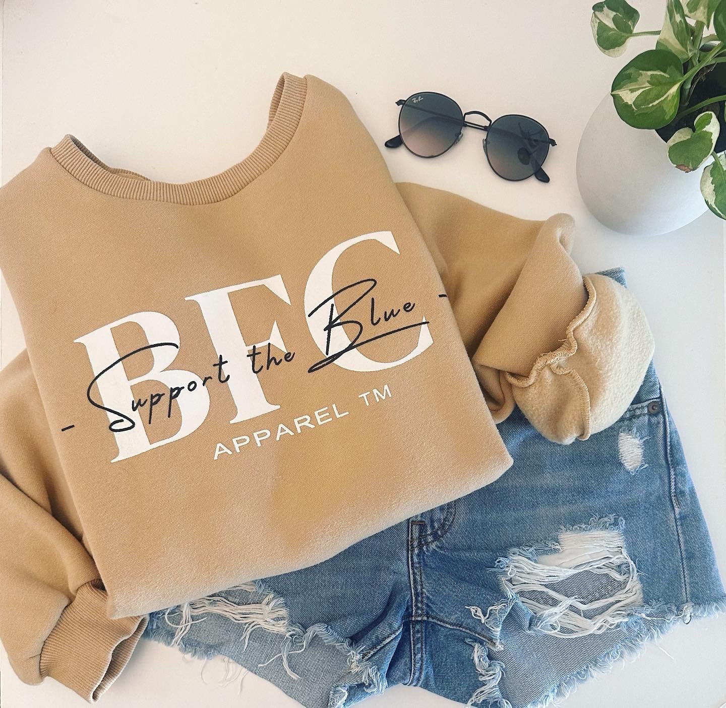 Support the Blue printed Sweatshirt