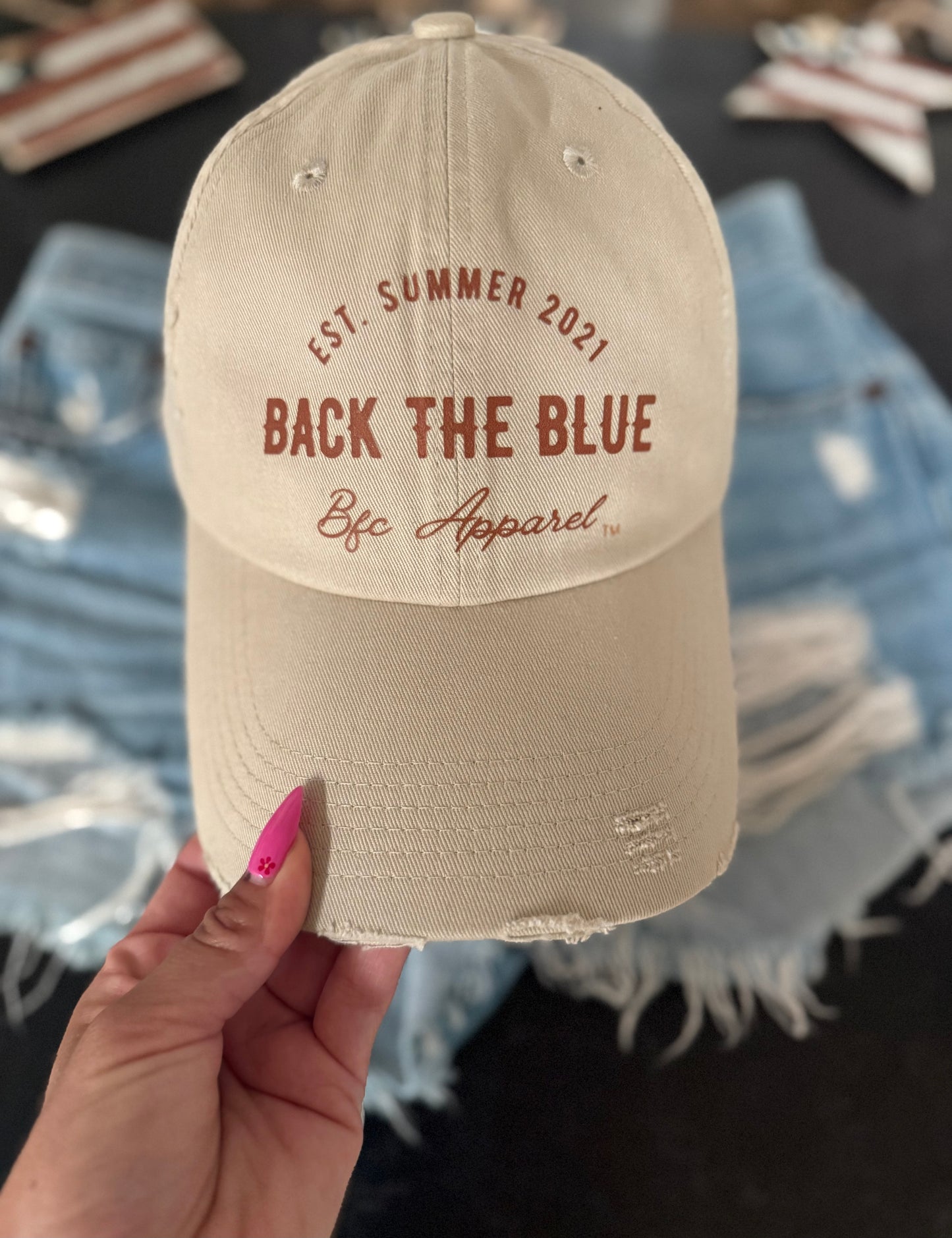 Back the Blue adjustable hat