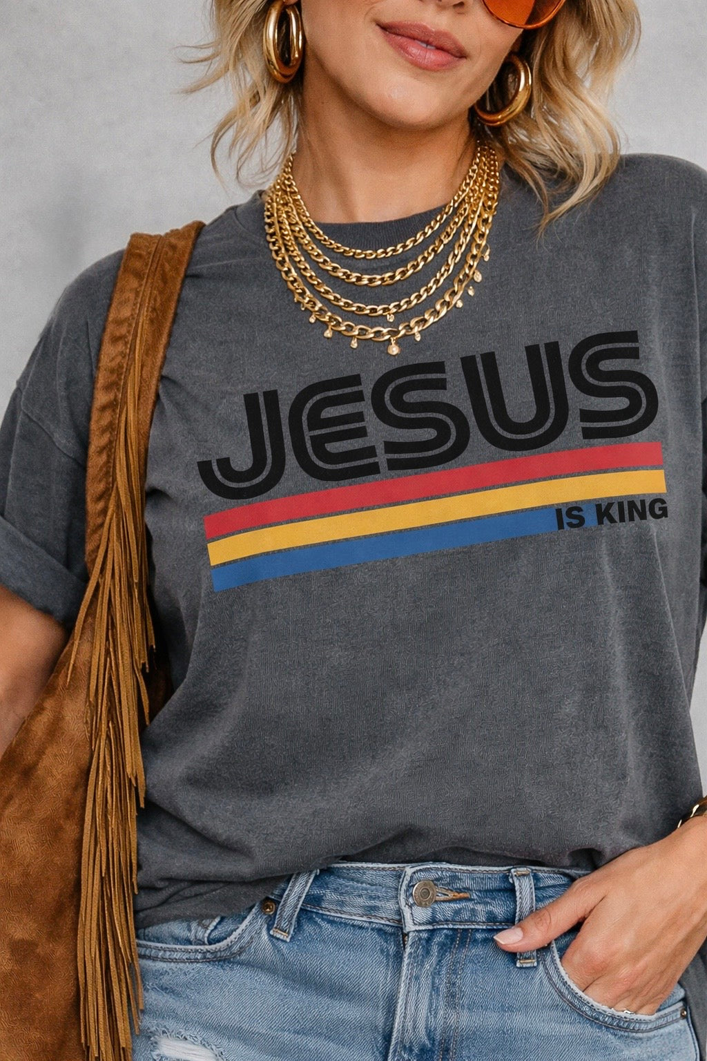 Jesus is King Retro T-shirt