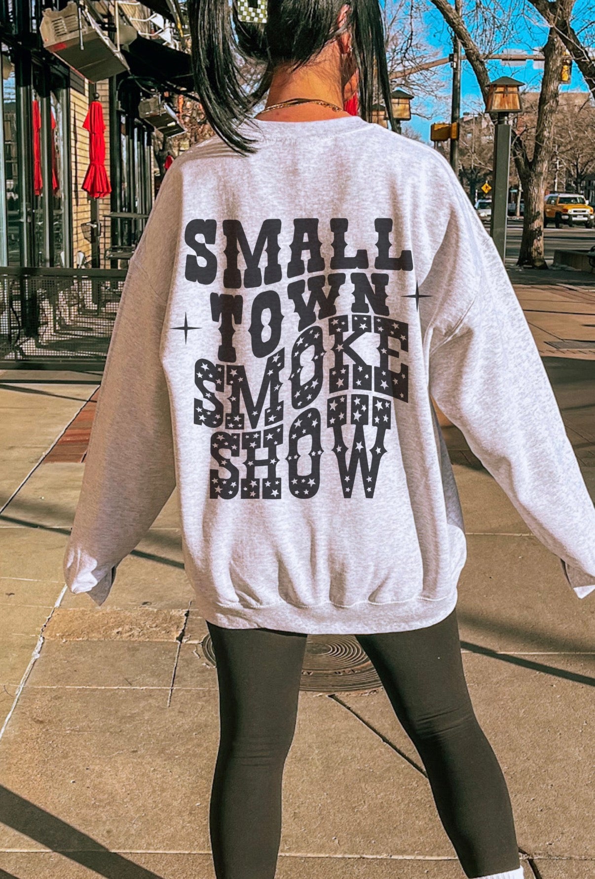 Small town smoke show sweater & hoodie