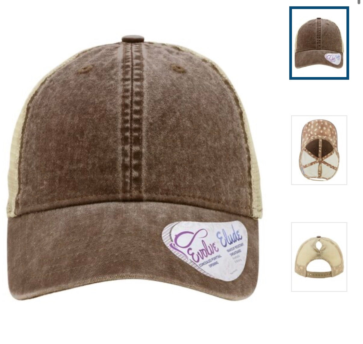 Custom Infinity women's washed cap