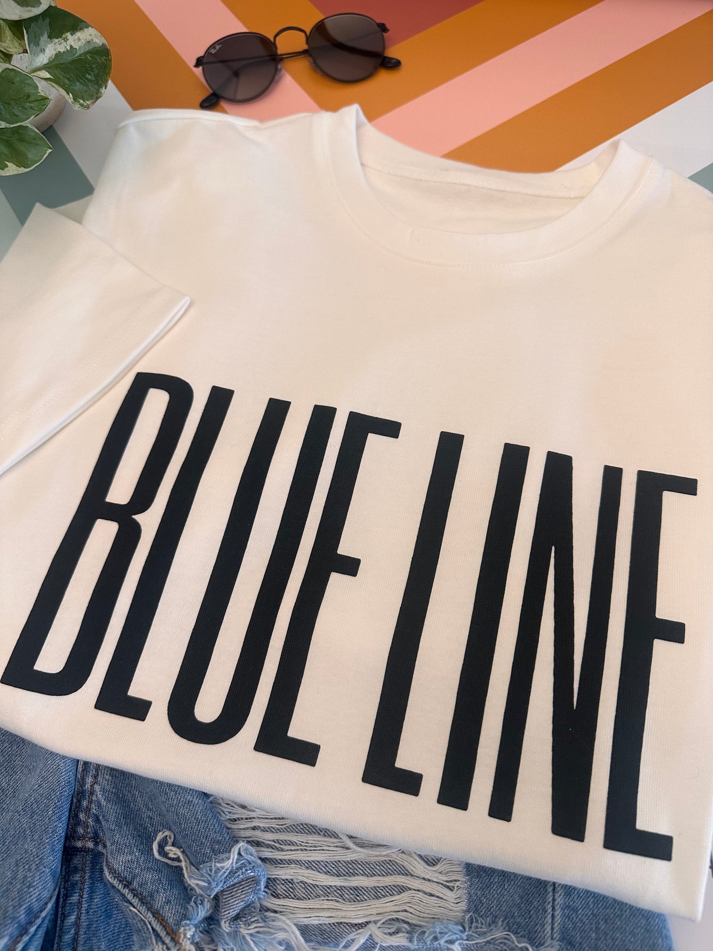 Blue Line Oversized T-shirt