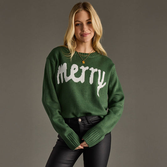 Hunter Green Merry Sweater