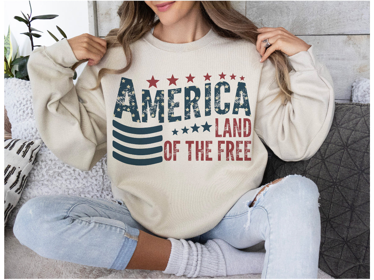 Land of the free t-shirt/pullover sweater