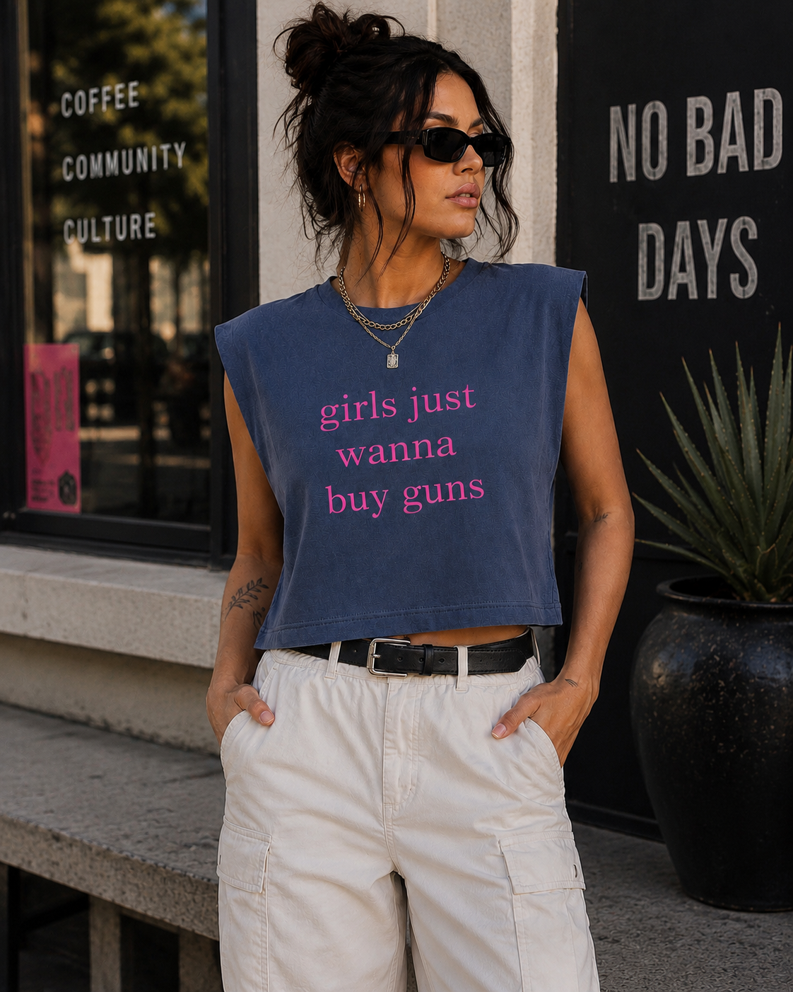 Girls Just Wanna Buy Guns Muscle Tank