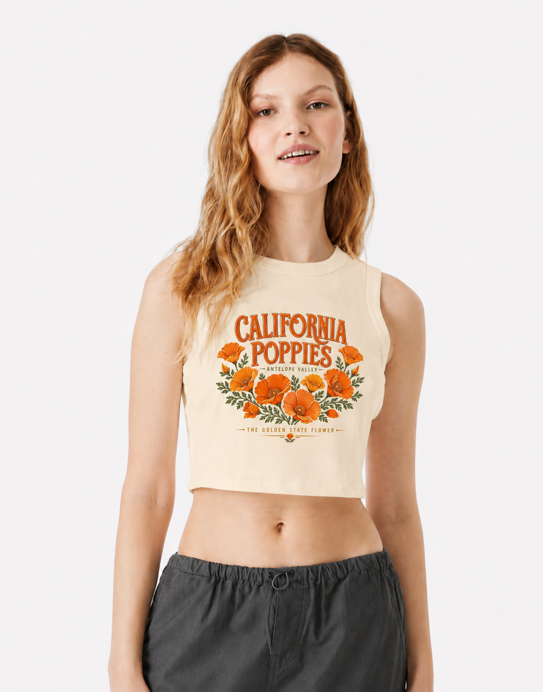 CA Poppies Tank Top 🧡