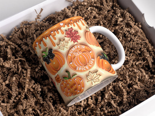 Pumpkins Mug, printed design
