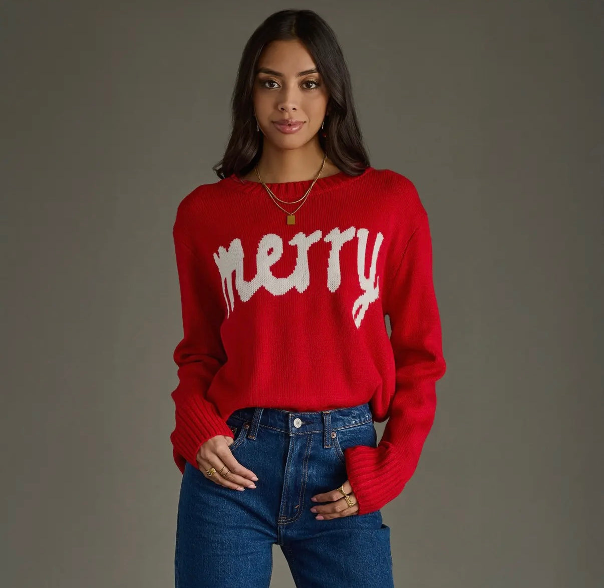 Hunter Green Merry Sweater
