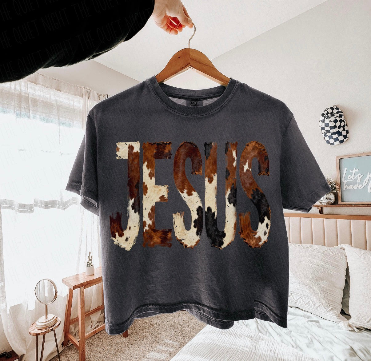 Cow print Jesus T-shirt