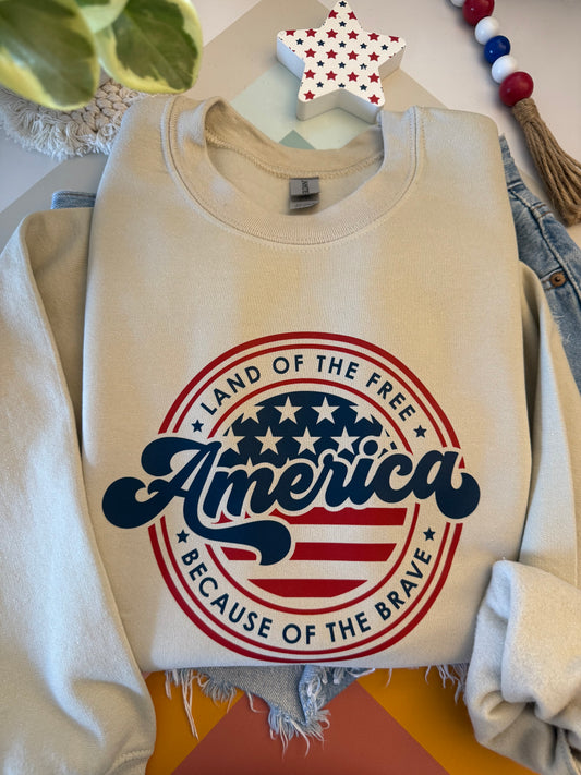 Because of the Brave pullover 🇺🇸