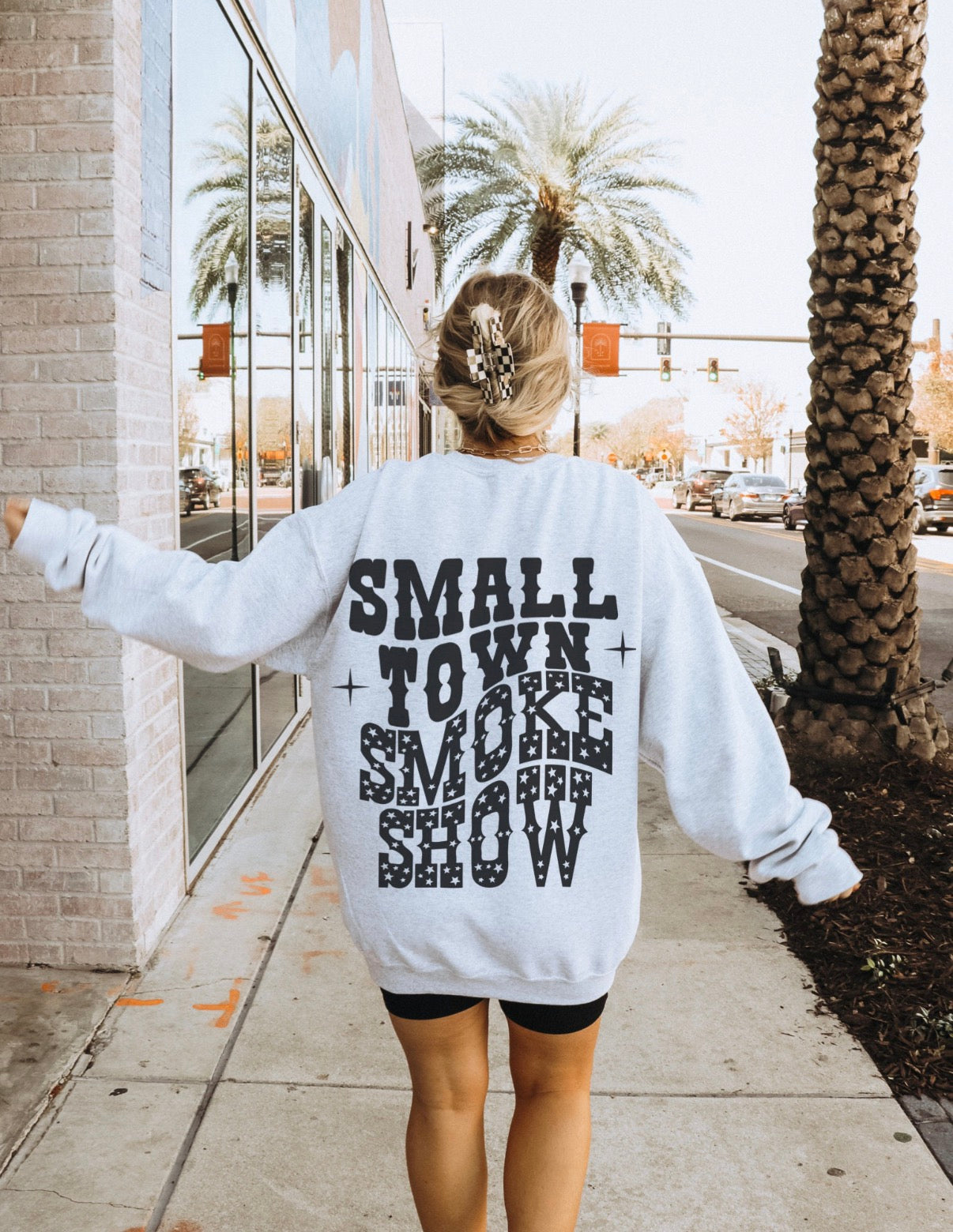 Small town smoke show sweater & hoodie
