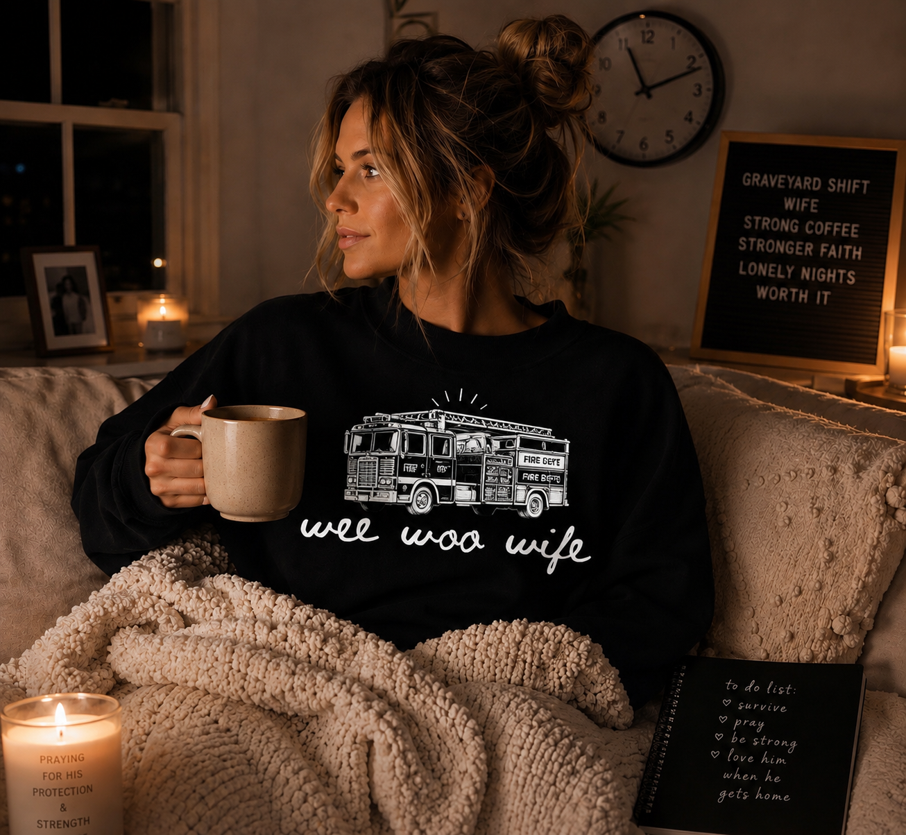 Wee Woo Wife Mockneck Sweatshirt