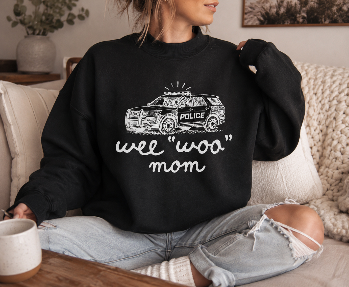 Wee Woo Mom Mockneck sweater