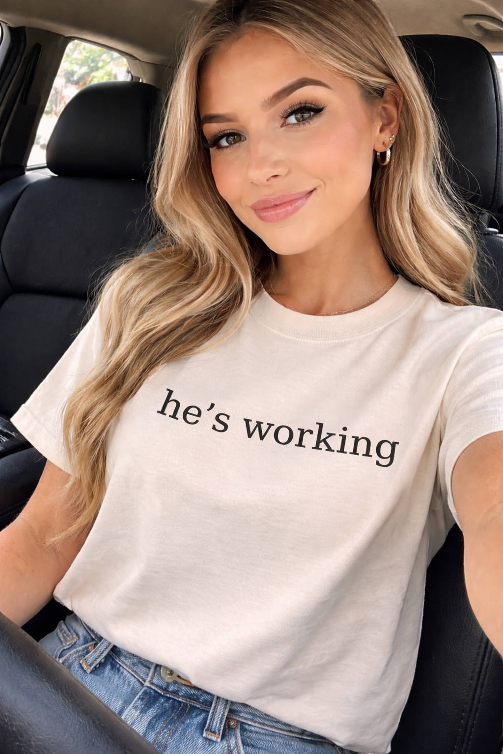 He’s working!