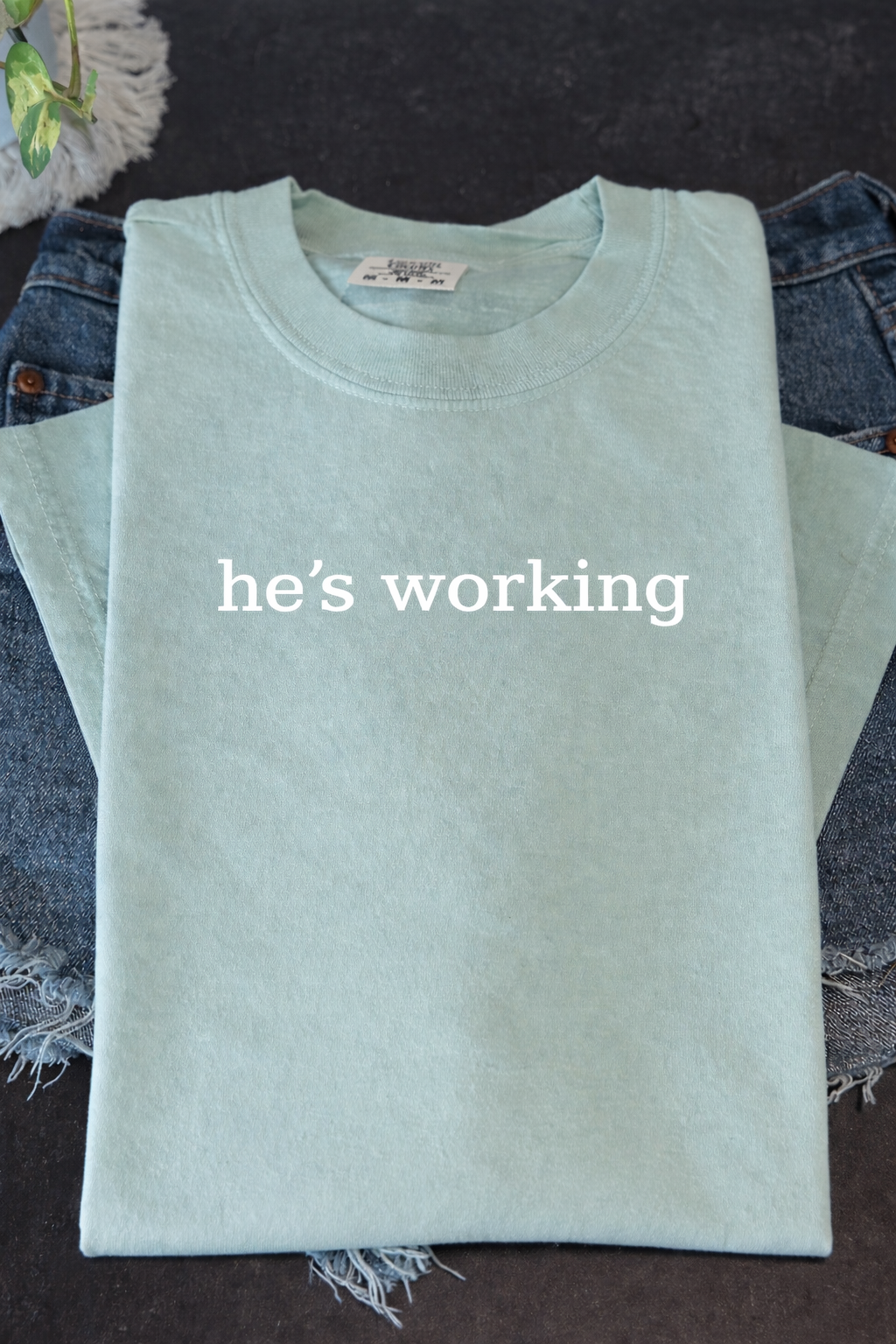 He’s working!