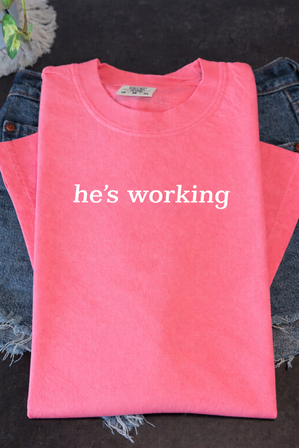 He’s working!