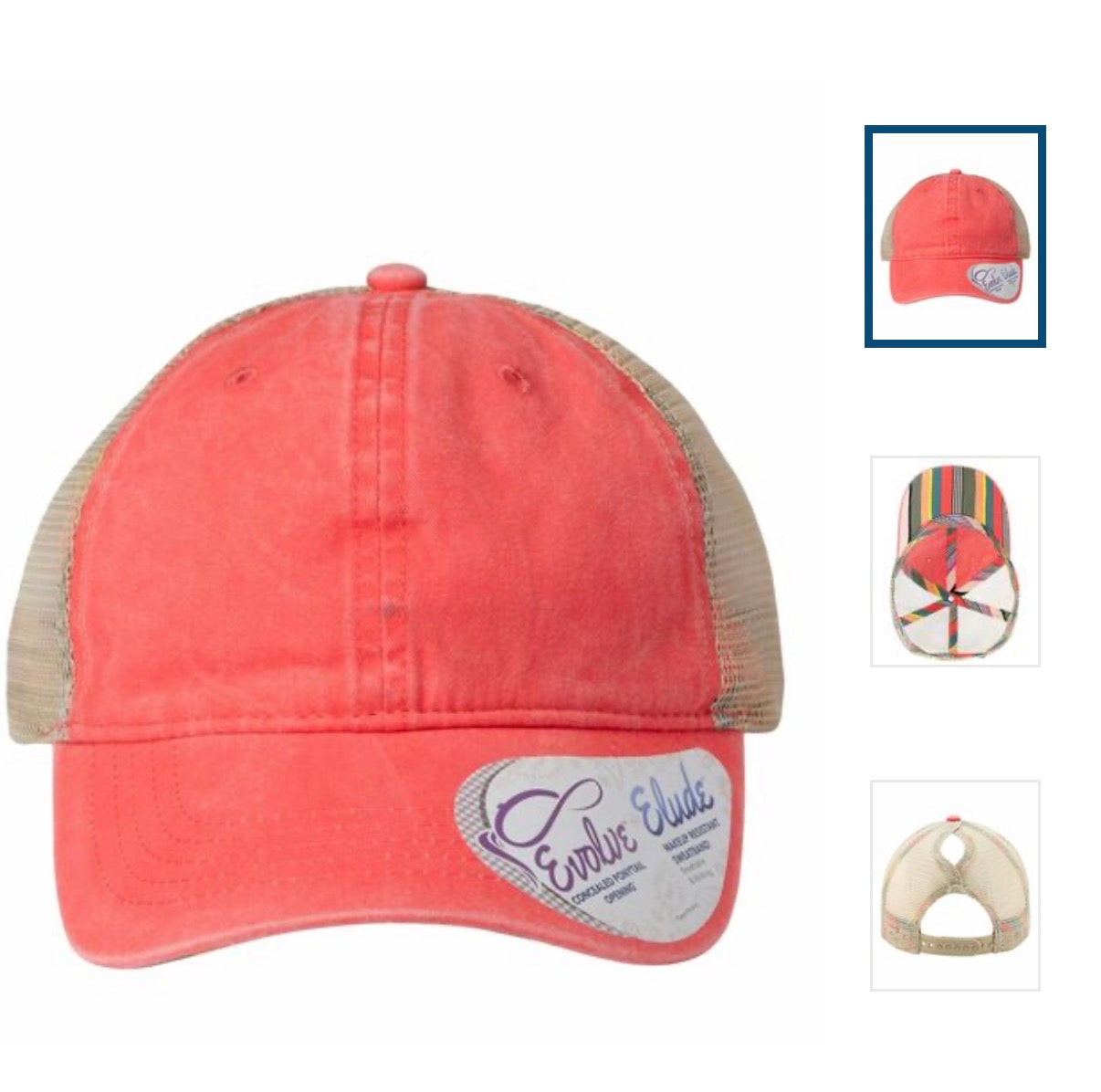 Custom Infinity women's washed cap