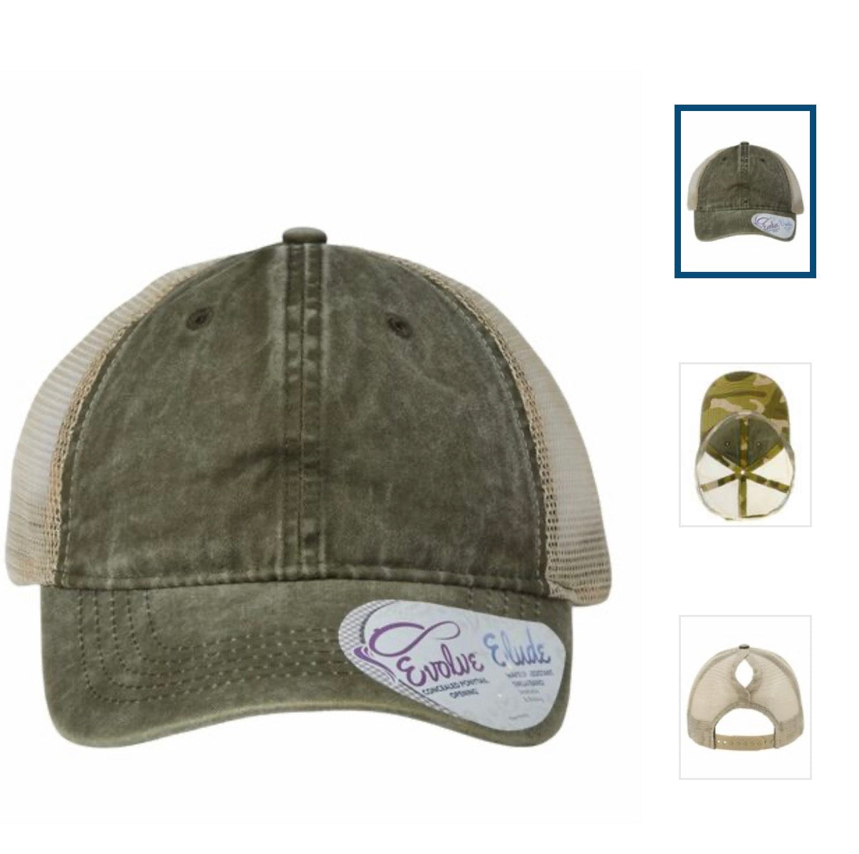 Custom Infinity women's washed cap