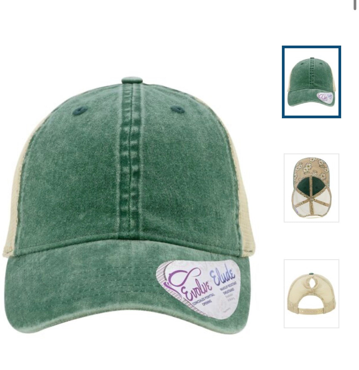 Custom Infinity women's washed cap