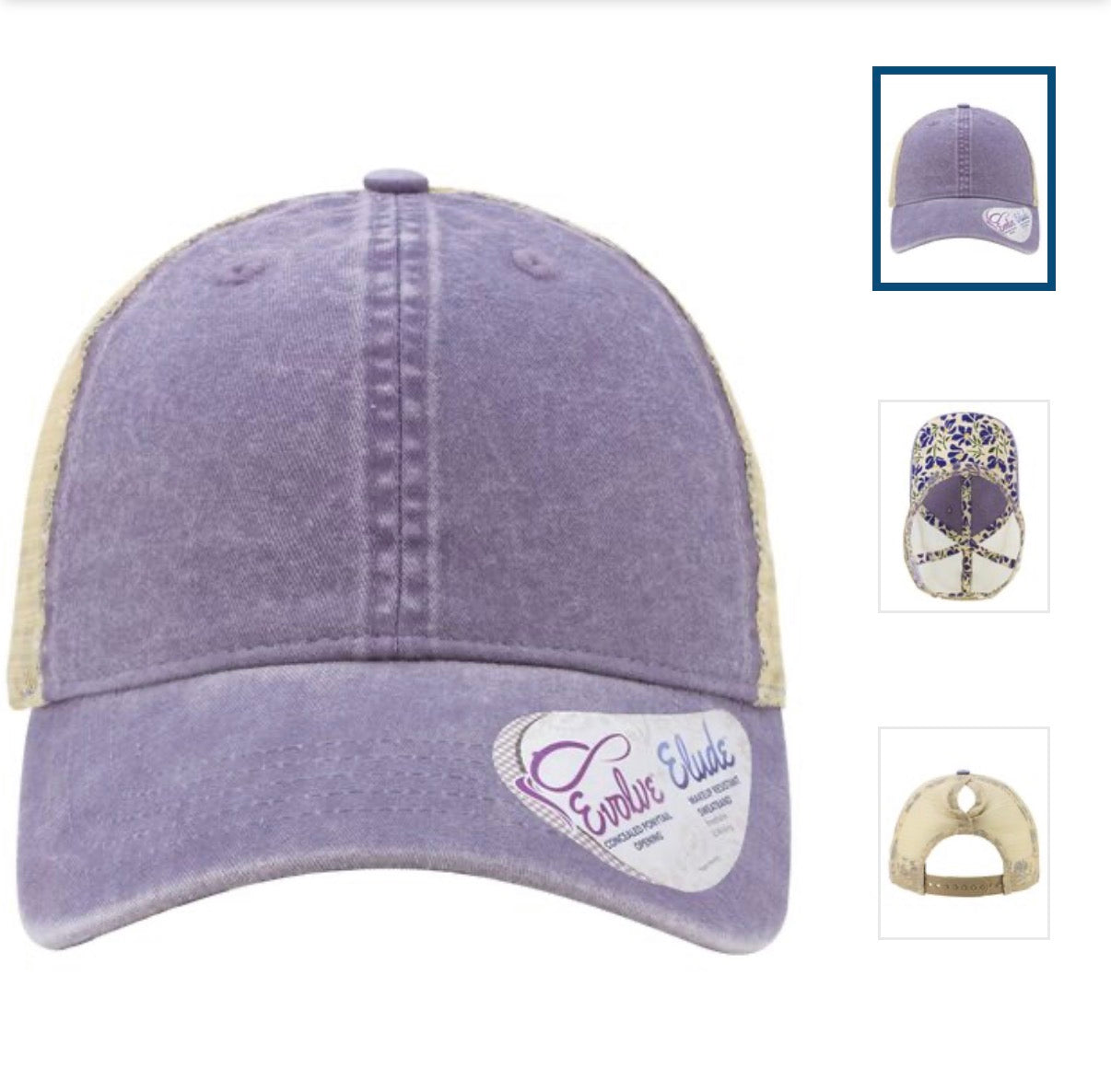 Custom Infinity women's washed cap