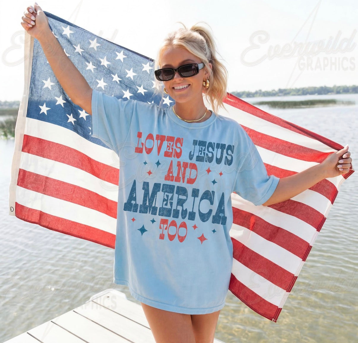 Loves Jesus and America too 🇺🇸